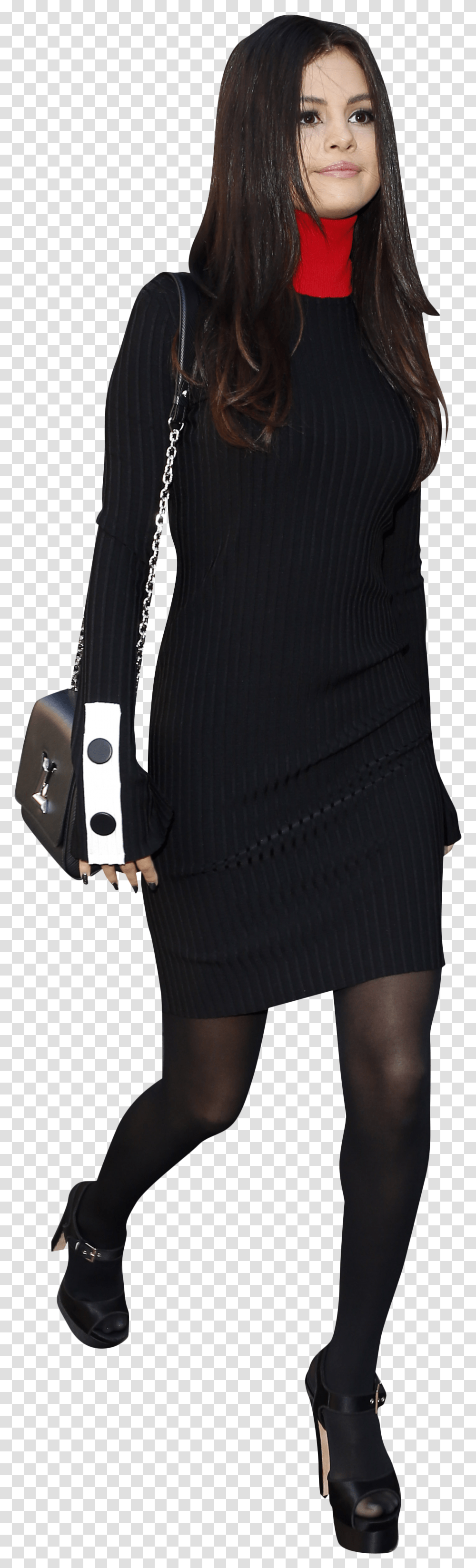 Black Woman Walking Girl, Person, Sleeve, Overcoat Transparent Png