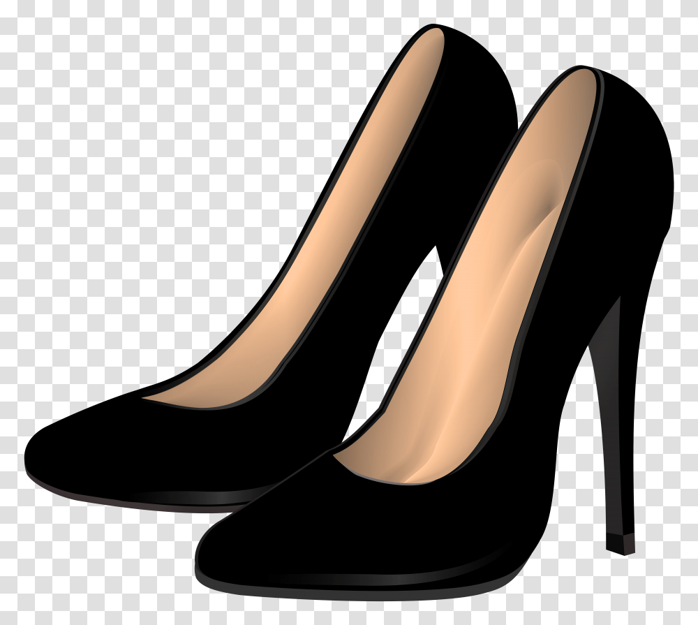 Black Womens High Heels Clip Art, Apparel, Shoe, Footwear Transparent Png