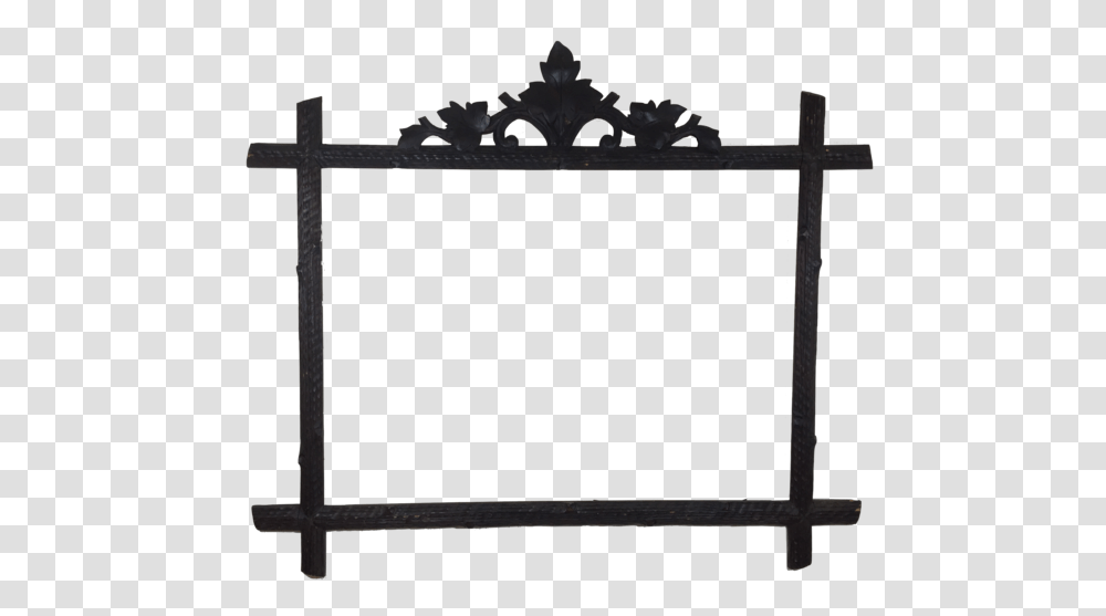 Black Wood Frame, Gate, Furniture, Tabletop, Cross Transparent Png