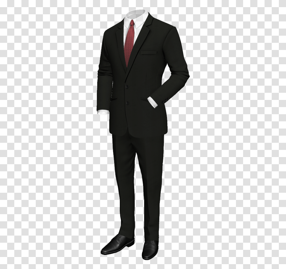 Black Wool Suit Black Suit With Red Pocket Square, Overcoat, Tuxedo, Person Transparent Png