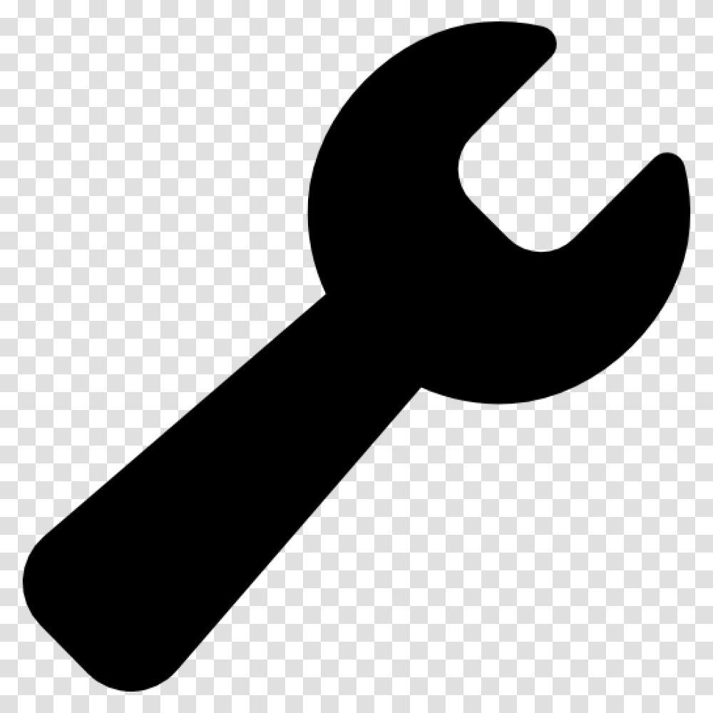 Black Wrench Inicio Adjust Icon, Hammer, Tool, Key, Silhouette Transparent Png