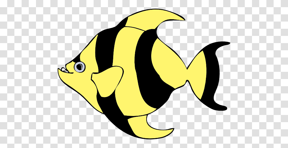 Black Yellow Fish Clip Art, Rock Beauty, Sea Life, Animal, Angelfish Transparent Png