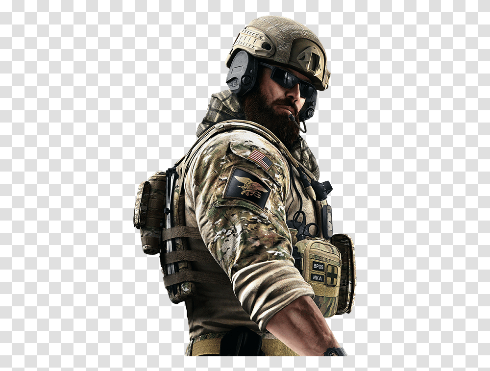 Blackbeard Rainbow Six Siege, Helmet, Person, Military Transparent Png