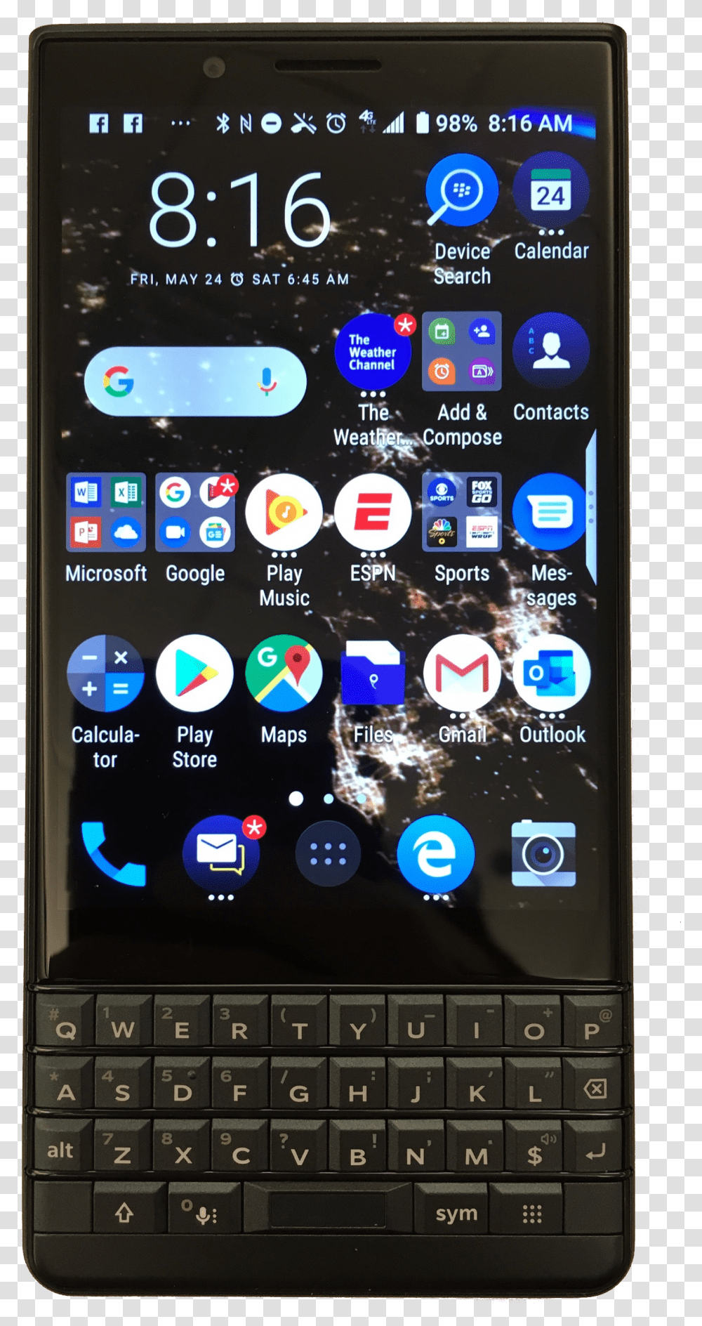 Blackberry Key 2 Touch Keyboard Transparent Png