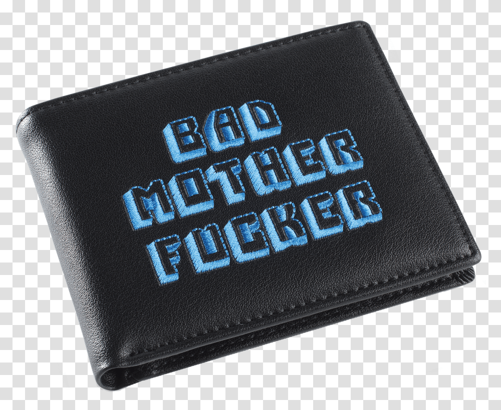 Blackblue Embroidered Bad Mother Fucker Leather Wallet Wallet, Accessories, Accessory, Passport, Id Cards Transparent Png
