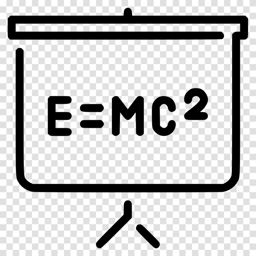 Blackboard Formula E Mc2 Icon, Label, Stencil Transparent Png