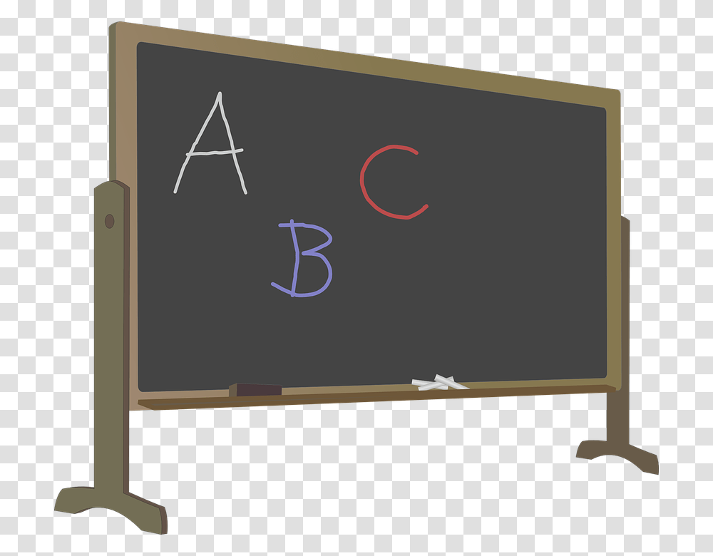 Blackboard With Stand, Monitor, Screen, Electronics, Display Transparent Png