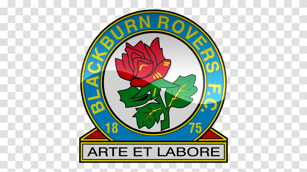 Blackburn Rovers Football Logo Blackburn Rovers Logo, Poster, Advertisement, Plant, Symbol Transparent Png