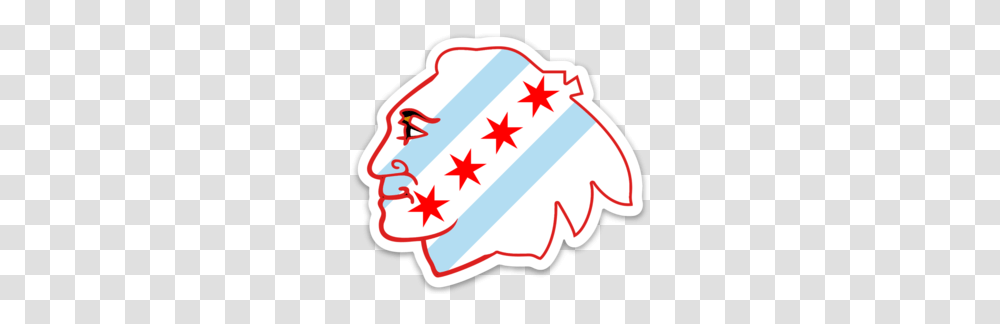 Blackhawk Indian Chicago Flag Impression Decal Sticker, Hand, First Aid, Label Transparent Png