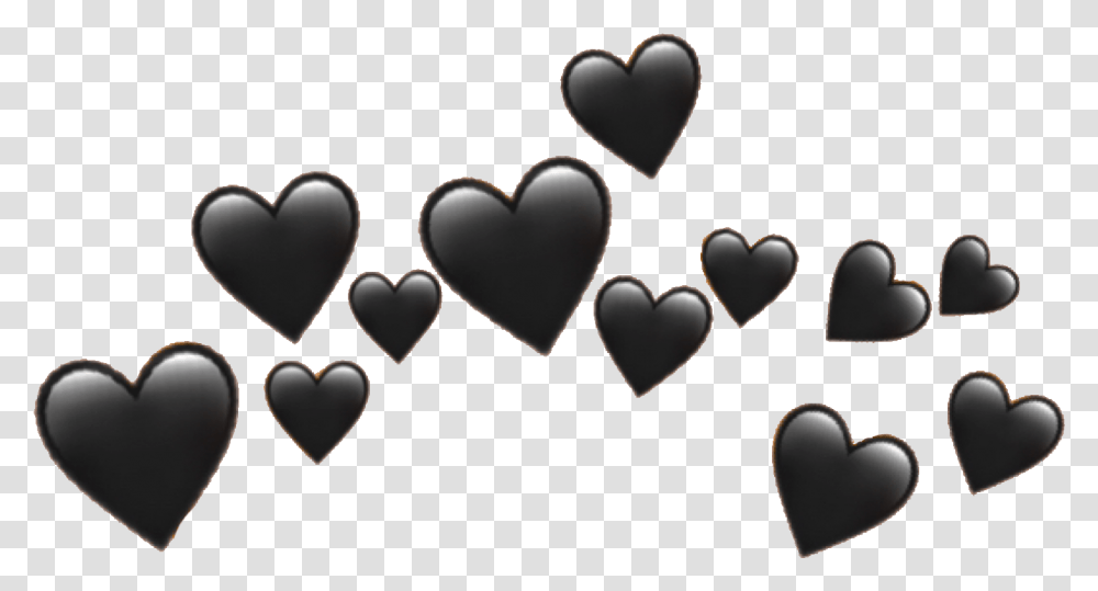 Blackheart Black Heart Heartcrown Emoji Aesthetic Tumblr Purple Heart Emoji, Cushion, Pillow, Interior Design, Indoors Transparent Png