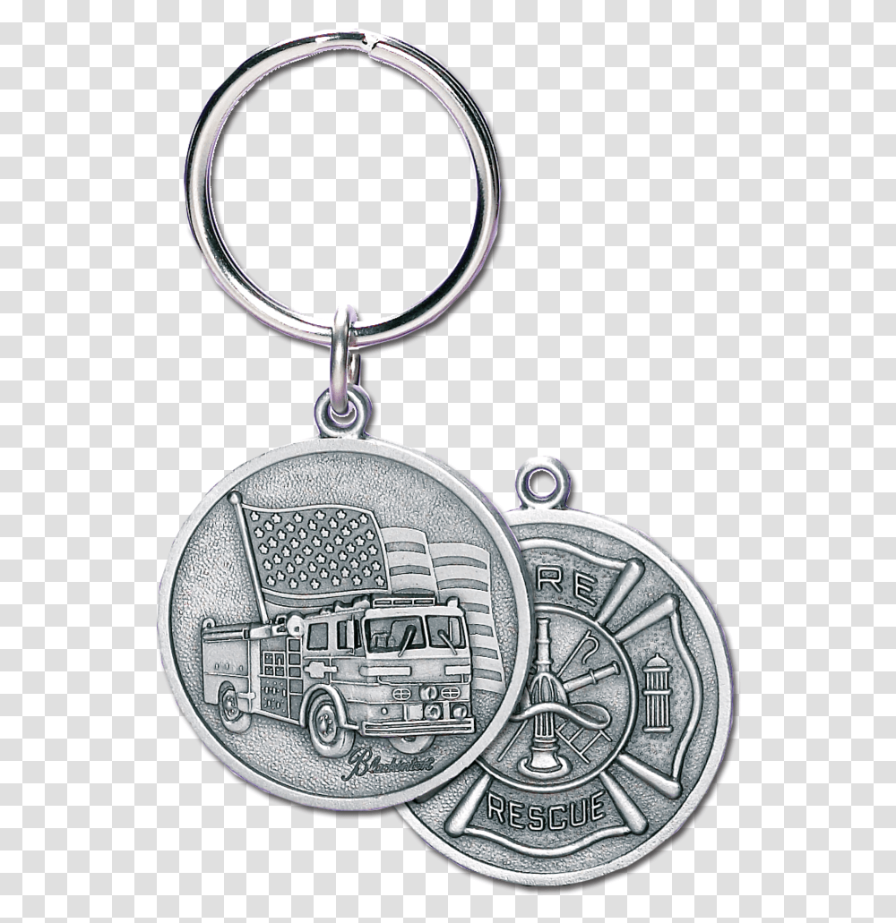 Blackinton J173 2 Sided Round Fire Department Keychain Keychain, Pendant, Locket, Jewelry, Accessories Transparent Png