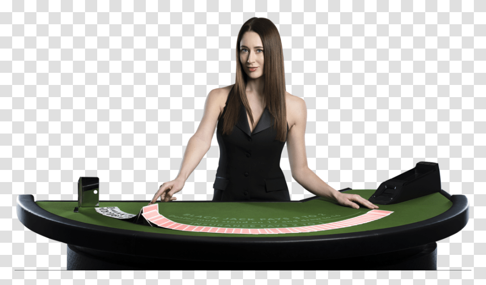 Blackjack Poker Table, Person, Human, Gambling, Game Transparent Png