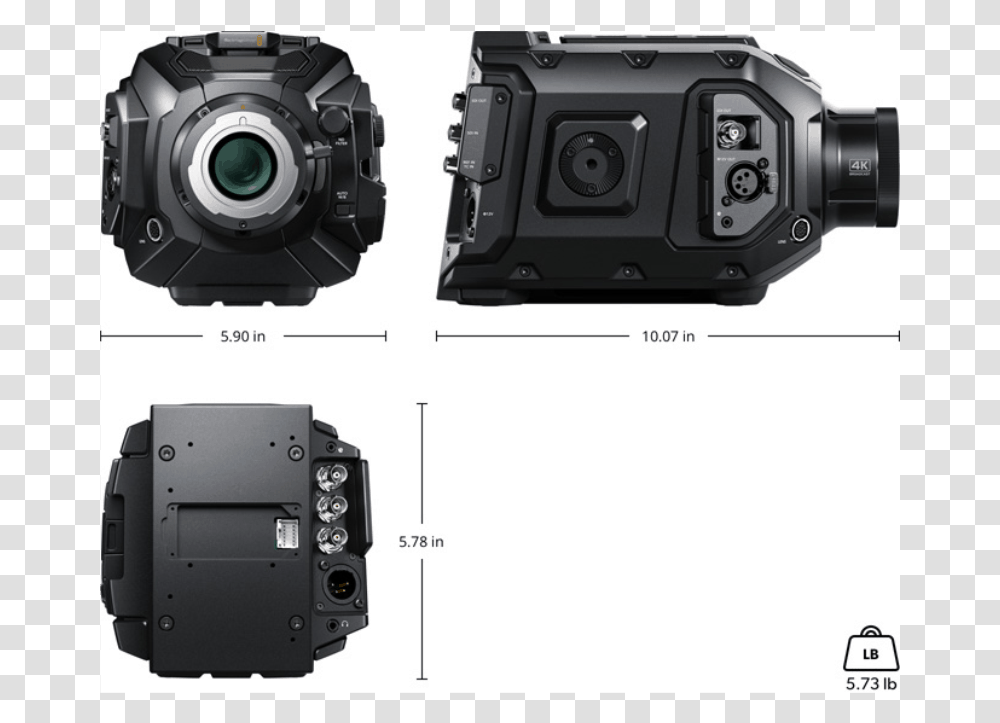 Blackmagic Design Ursa Mini Pro 4.6 K, Camera, Electronics, Machine, Video Camera Transparent Png