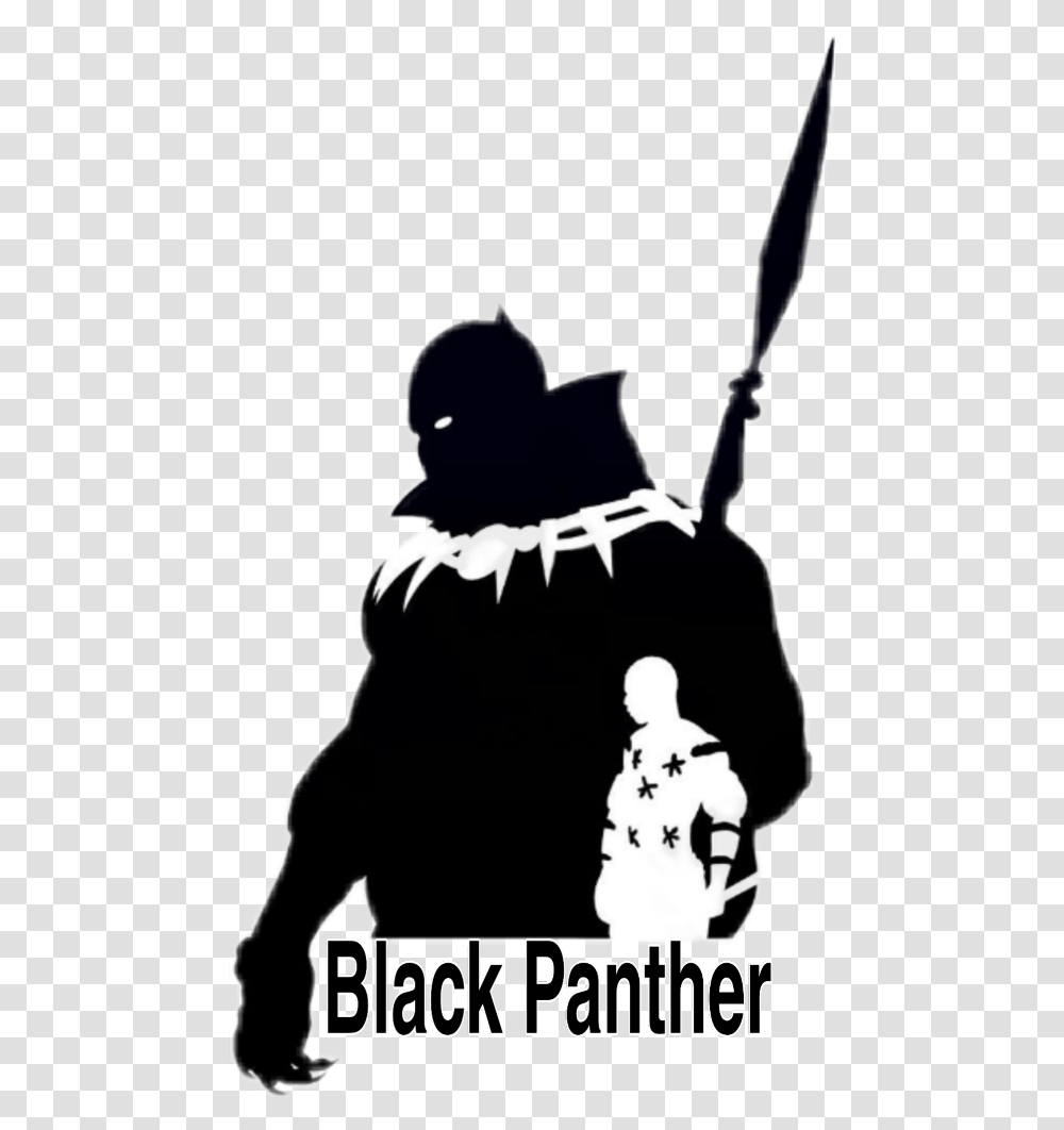 Blackpanther Blackpanthermovie Marvel Avengers Black Panther Silhouette Art, Stencil, Person, Human, Ninja Transparent Png