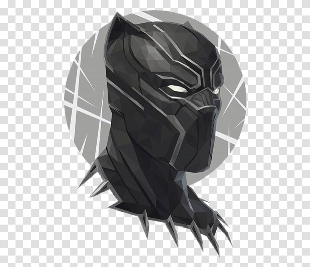 Blackpanther Marvel Superhero Superheroes Superhero Black Panther Sticker, Statue, Sculpture, Mask Transparent Png