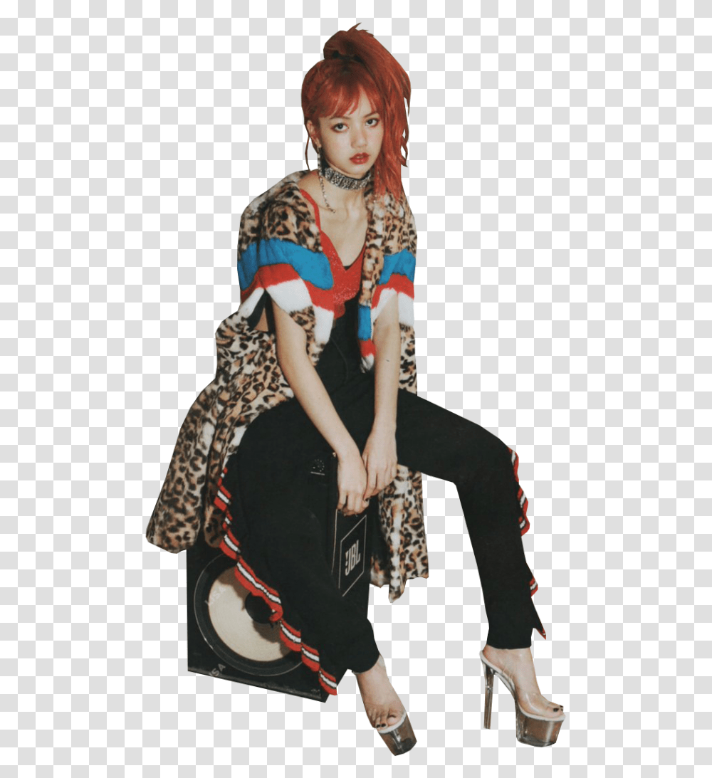 Blackpink Blackpink Dzhisu Blackpink Lisa Blackpink Lisa Blackpink Model, Costume, Person, Chair Transparent Png