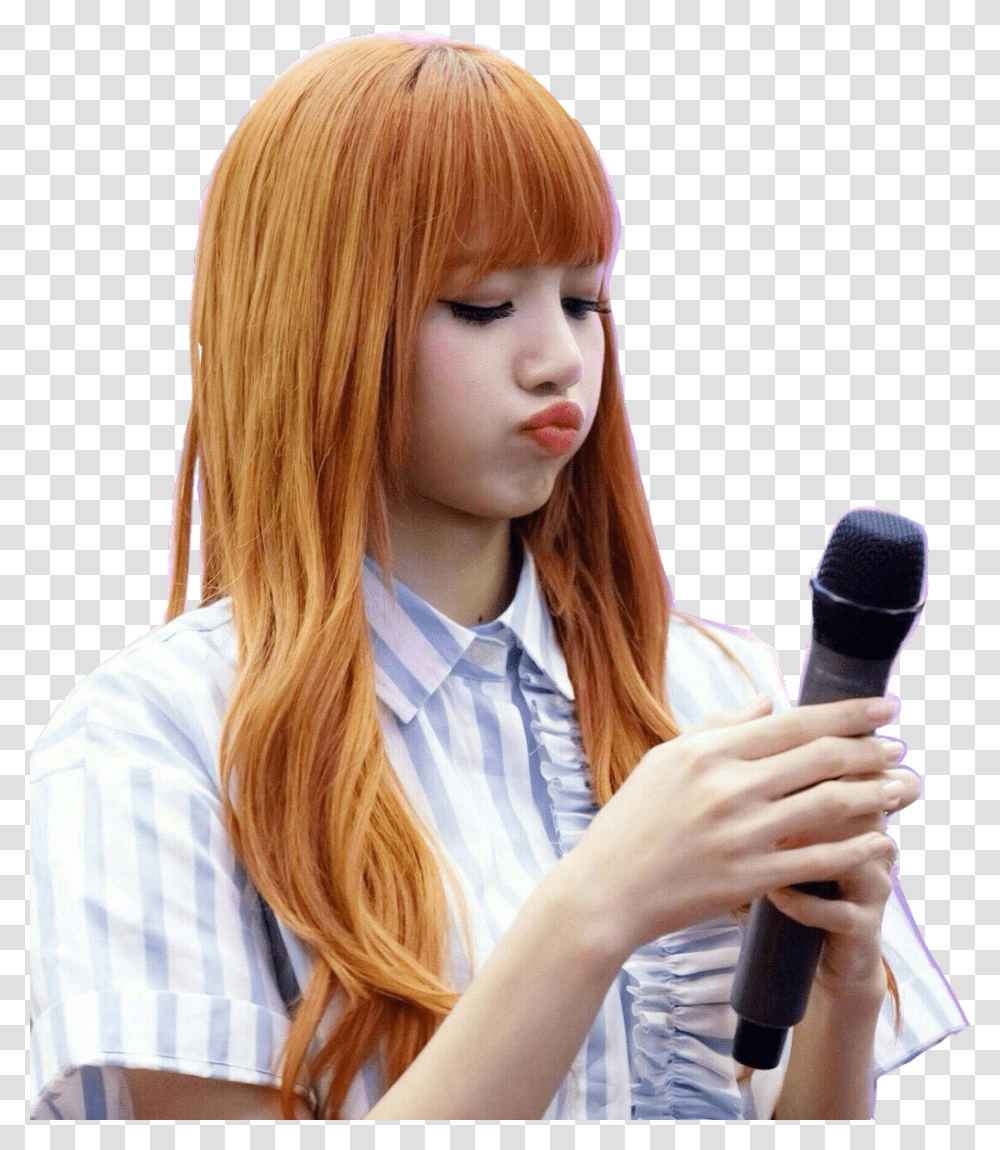 Blackpink Lisa Fofa, Person, Human, Microphone, Electrical Device Transparent Png
