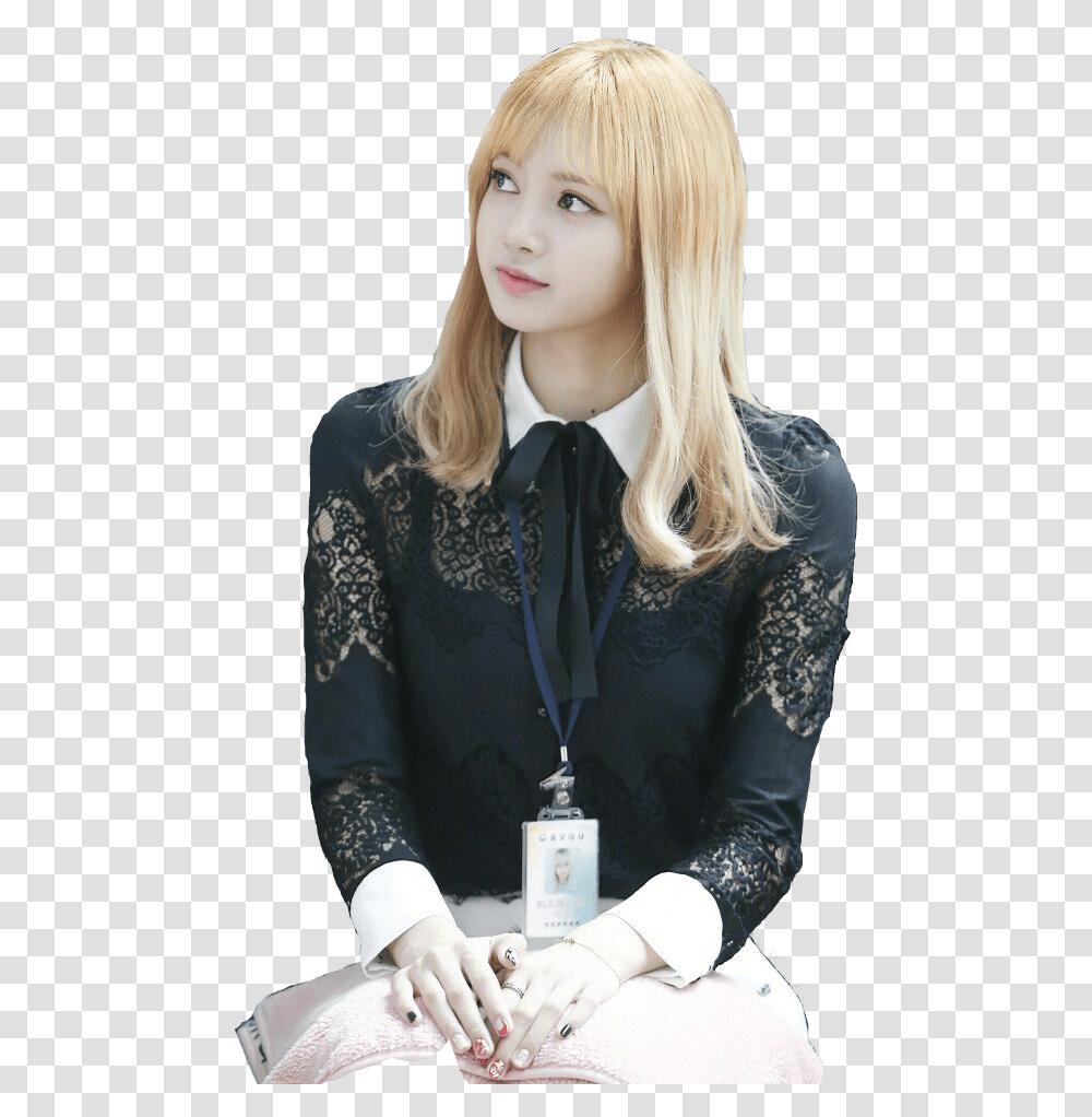 Blackpink Lisa Hair Blond, Person, Human, Female Transparent Png