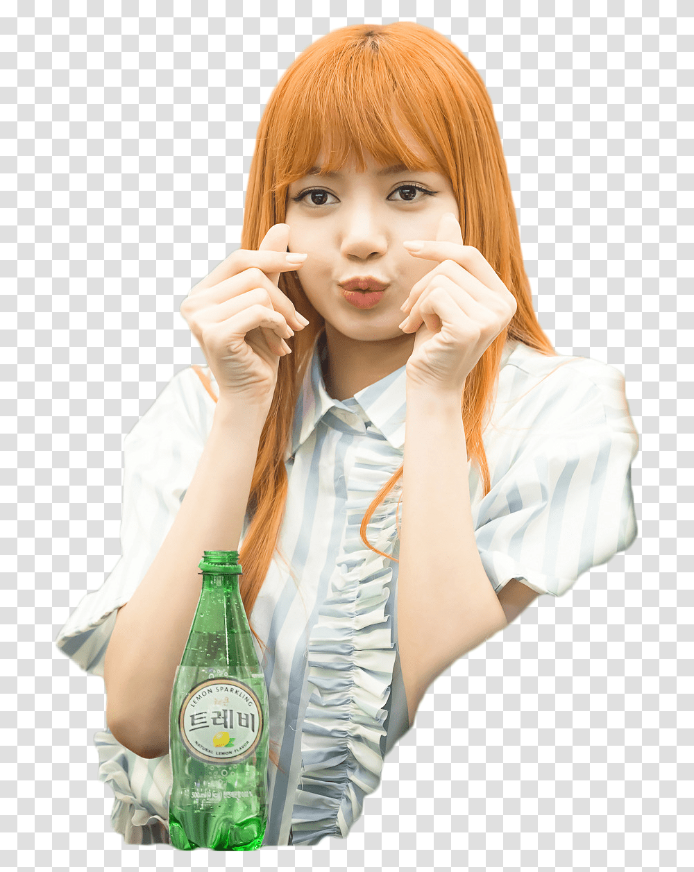 Blackpink Lisamanoban Kpop Stickers Lisa Girl, Person, Female, Beer Transparent Png