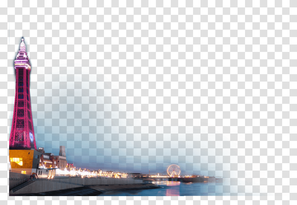 Blackpool Tower Background, Sea, Outdoors, Water, Nature Transparent Png