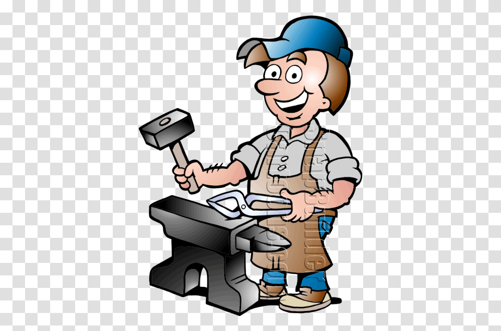 Blacksmith Worker With Blacksmith Tools Clipart, Person, Human, Chef Transparent Png