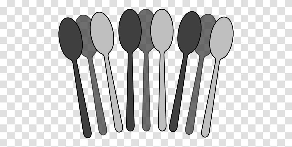 Blackwhite Spoons Clip Art, Cutlery, Fork Transparent Png