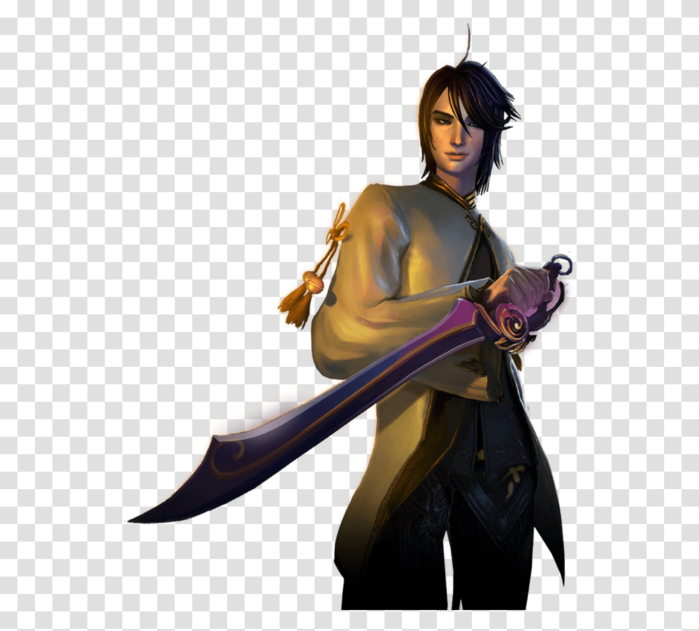 Blade And Soul Logo Blade And Soul Blade Master, Person, Samurai, Weapon Transparent Png