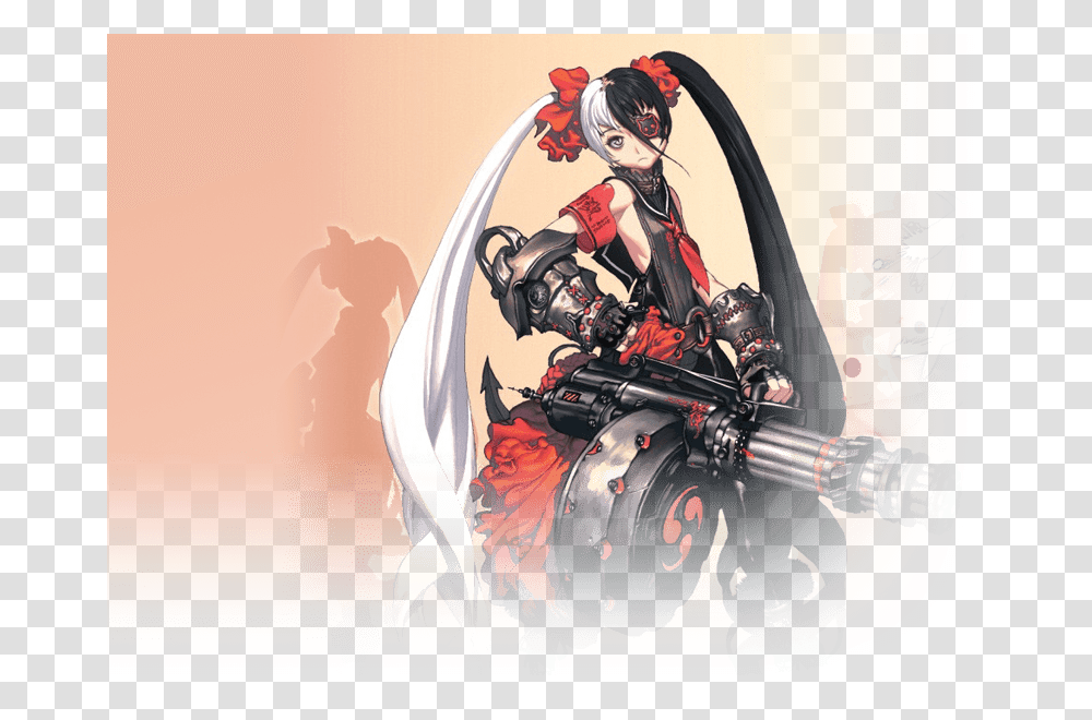 Blade And Soul Minigun Girl, Person, Horse Transparent Png
