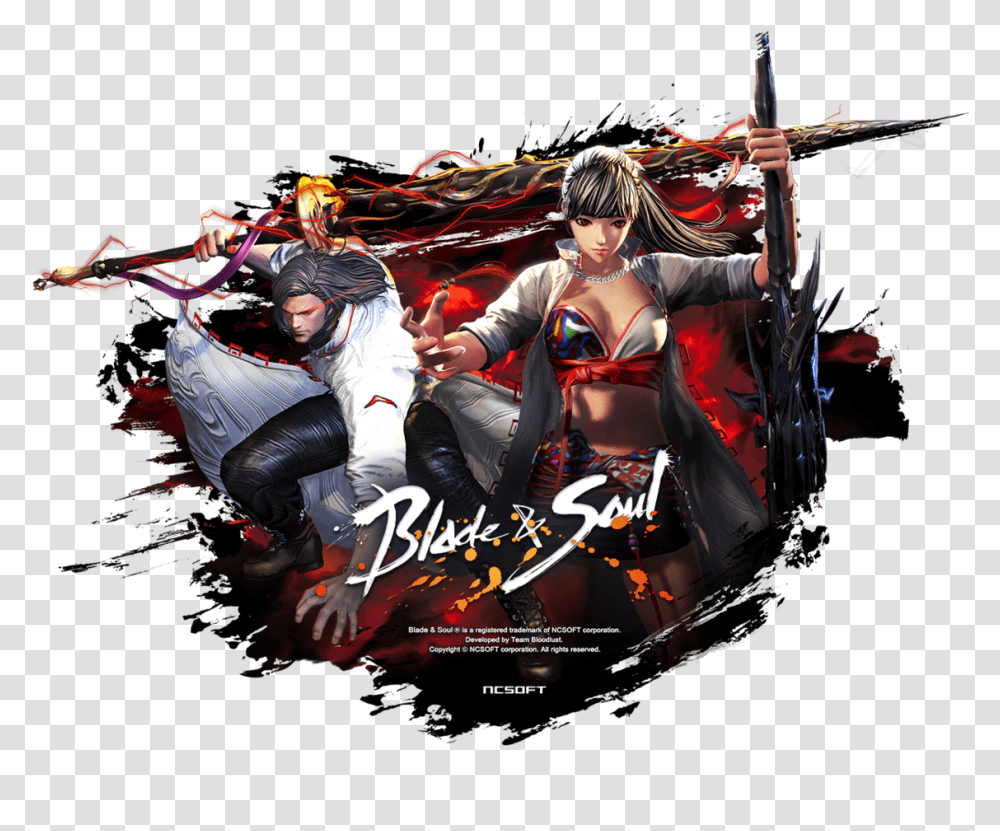 Blade And Soul Warrior New Class Update Splash Blade And Soul Poster, Person, Costume, Advertisement, Flyer Transparent Png