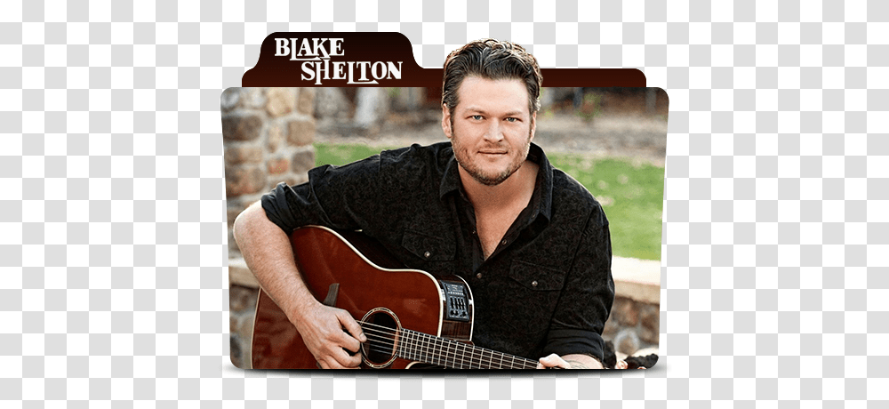 Blake Shelton Folder Icon Music Artists, Person, Human, Guitar, Leisure Activities Transparent Png