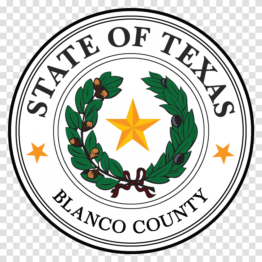 Blanco County Texas Blanco County Texas Logo, Symbol, Trademark, Star Symbol, Badge Transparent Png