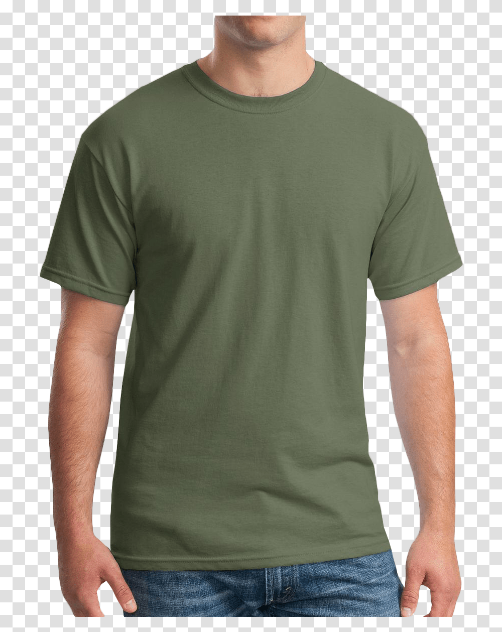 Blank Army Green T Shirt, Sleeve, T-Shirt, Person Transparent Png