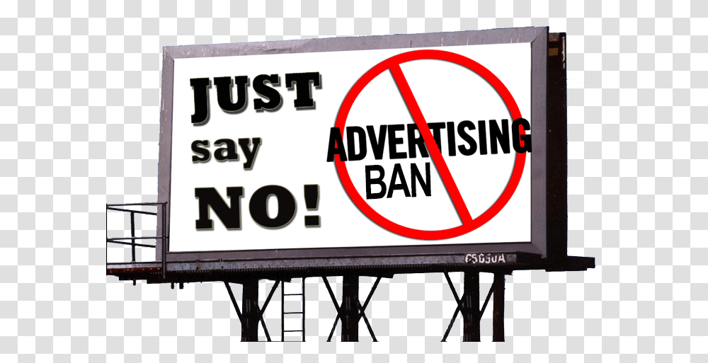 Blank Billboard Say No To Advertising, Advertisement, Label Transparent Png