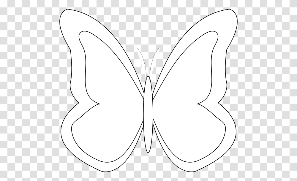 Blank Butterfly Template With Butterfly Clipart Butterfly Outline, Pattern, Ornament, Stencil Transparent Png
