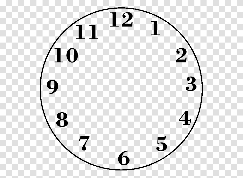 Blank Clock Templates For Teaching Time Clock Black And White, Alphabet, Word Transparent Png