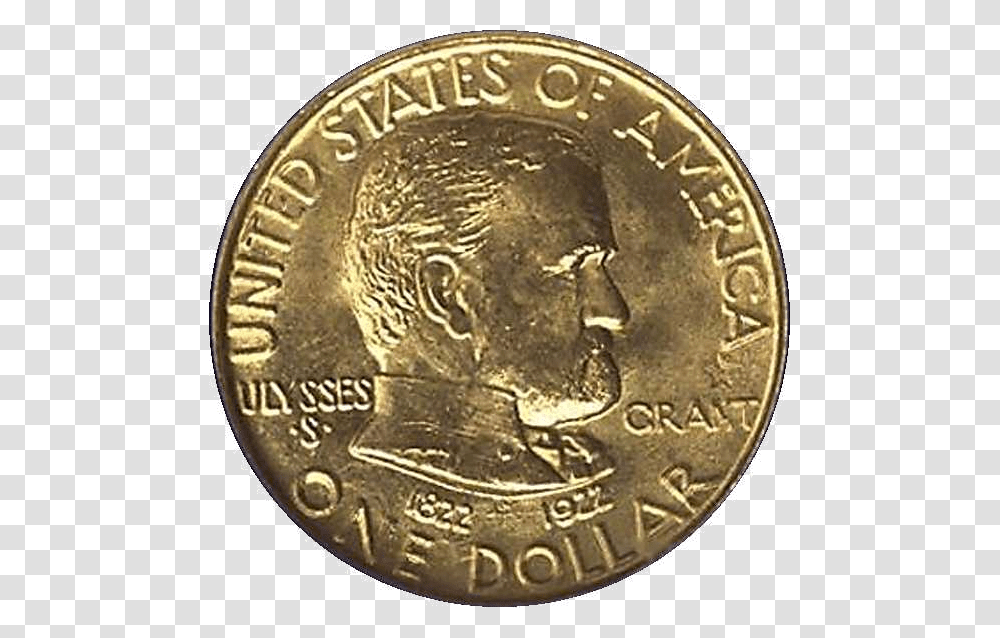 Blank Gold Coin Ulysses S Grant Dollar Coin, Money, Rug, Dime, Treasure Transparent Png