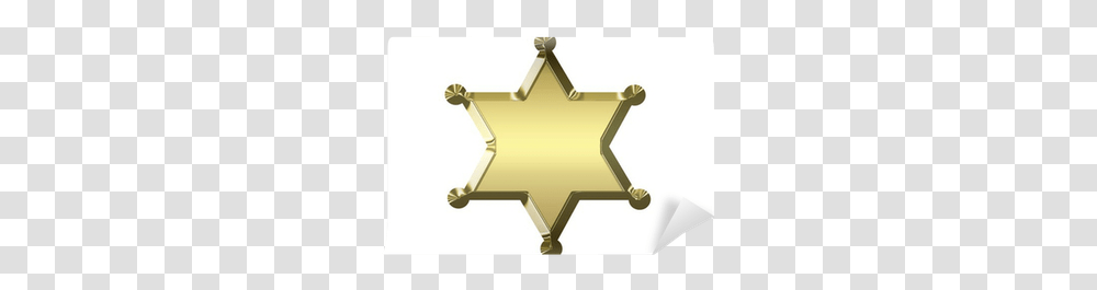 Blank Golden Sheriff Star Isolated Star, Lamp, Symbol, Logo, Trademark Transparent Png