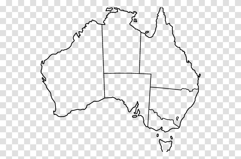 Blank Map Of Australia Printable Printable Blank Map Empty Map Of Australia, Gray, World Of Warcraft Transparent Png