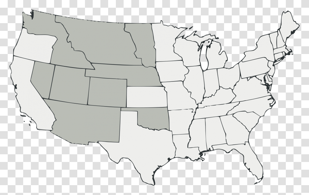 Blank Map Of Usa Election Of 1860 Blank Map, Diagram, Plot, Atlas, Nature Transparent Png