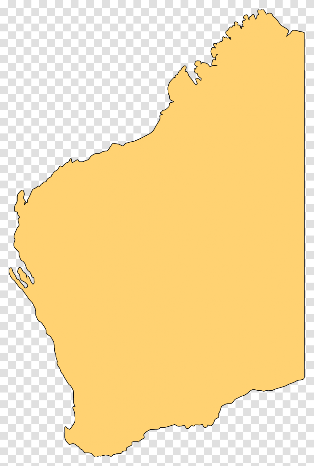 Blank Map Of Western Australia Large Map West Australia Outline Map, Stain, Face, Paper, Plot Transparent Png