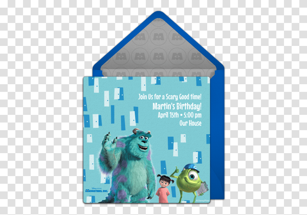Blank Monsters Inc Birthday Invitations, Advertisement, Poster, Flyer, Paper Transparent Png