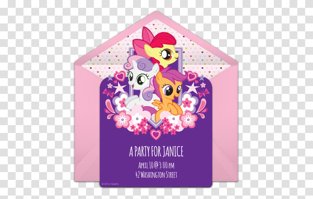 Blank My Little Pony Invitations, Envelope, Mail, Greeting Card, Paper Transparent Png