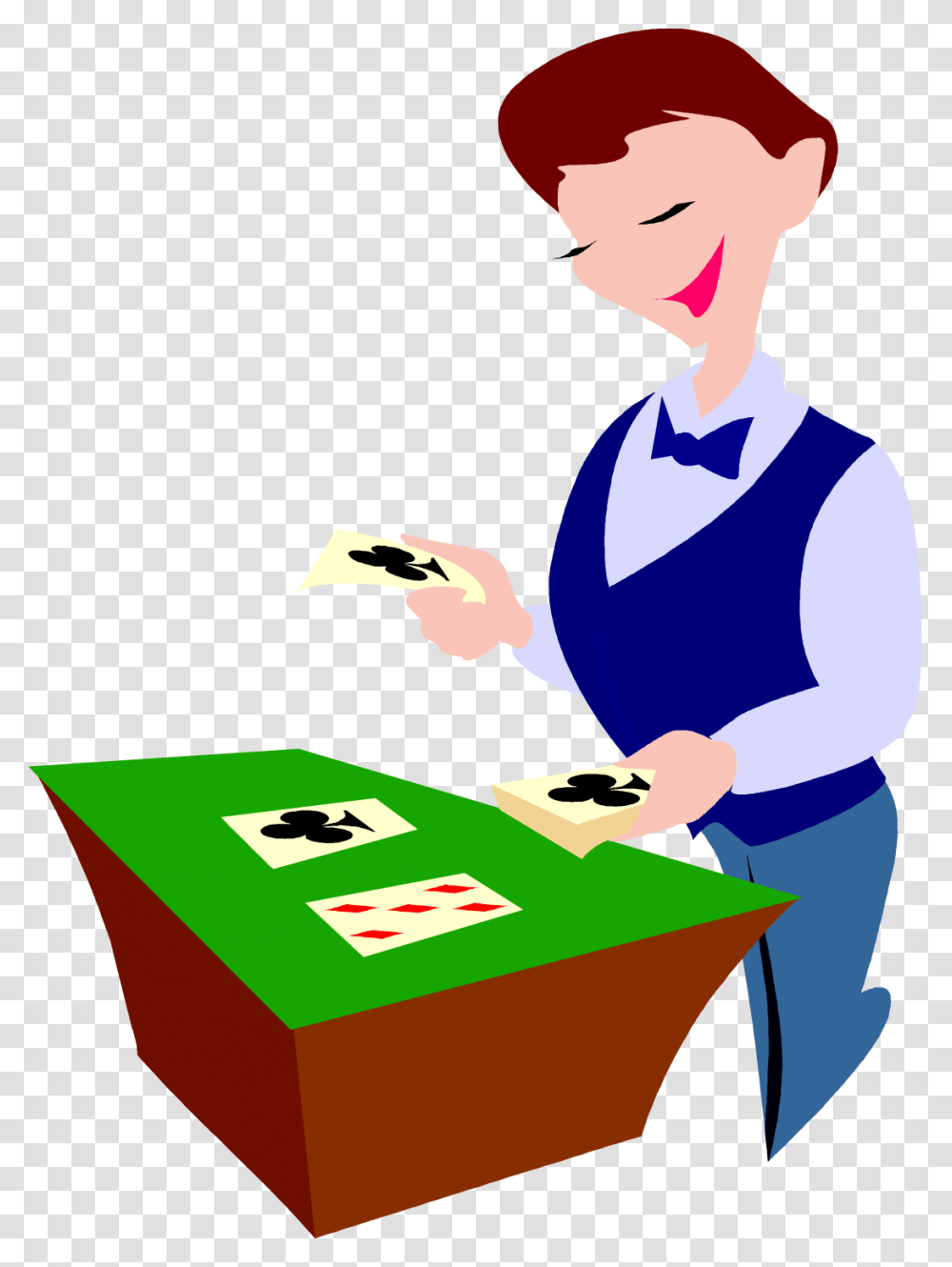Blank Playing Card Card Dealers Clipart, Person, Human, Game, Gambling Transparent Png
