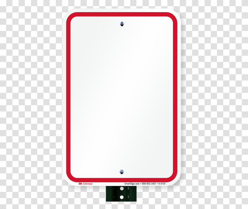 Blank Signs Red Printed Border Sign, Phone, Electronics, Mobile Phone, Cell Phone Transparent Png
