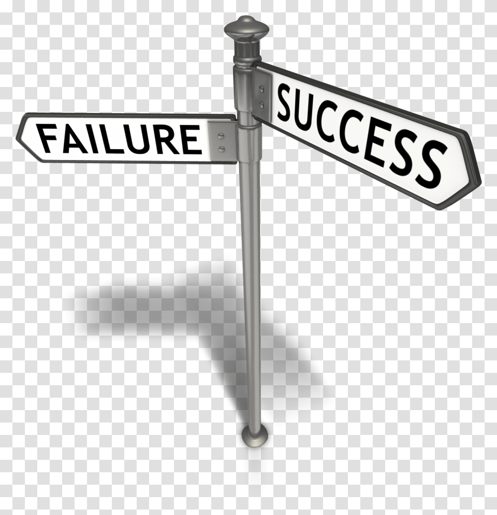 Blank Street Signs Black And White Download Failure And Success, Road Sign, Fence Transparent Png