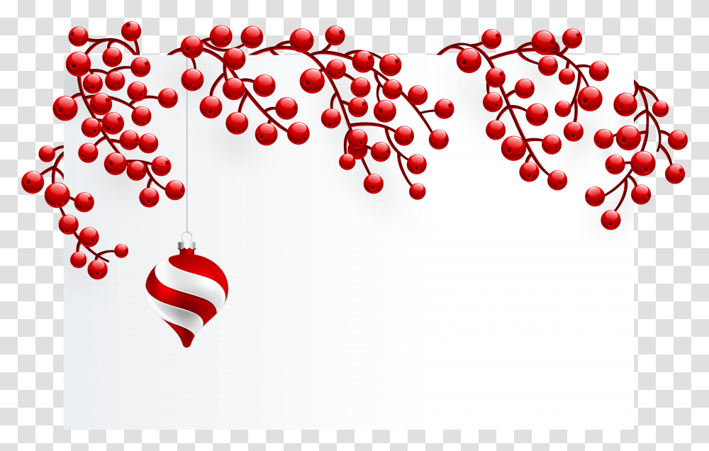 Blank Template Clipart Image Christmas Ornament Hd, Plant, Fruit, Food, Cherry Transparent Png