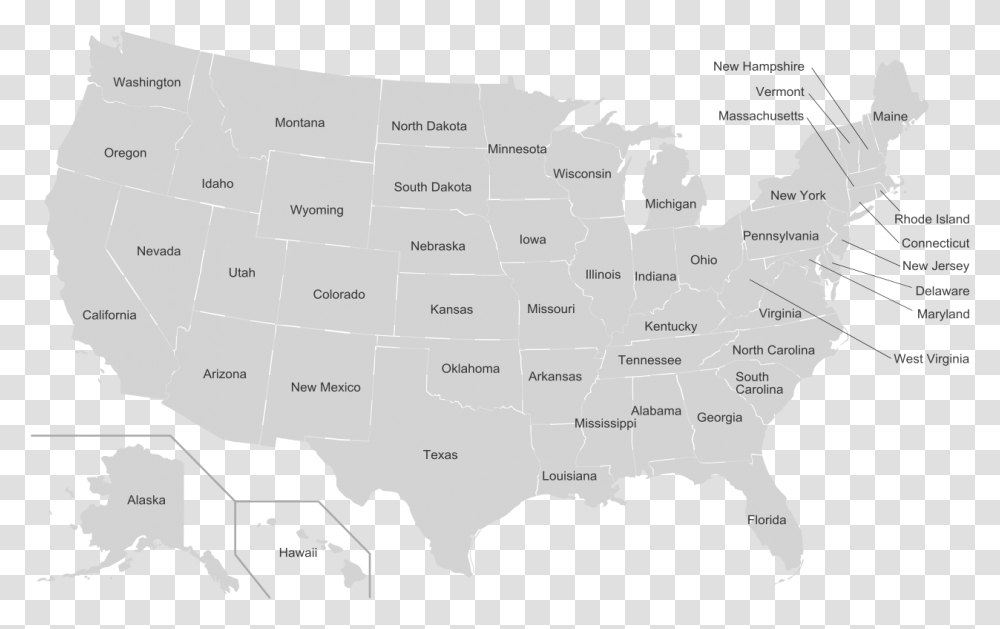 Blank Us Map Numbered United States Map, Menu, Plot, Outdoors Transparent Png