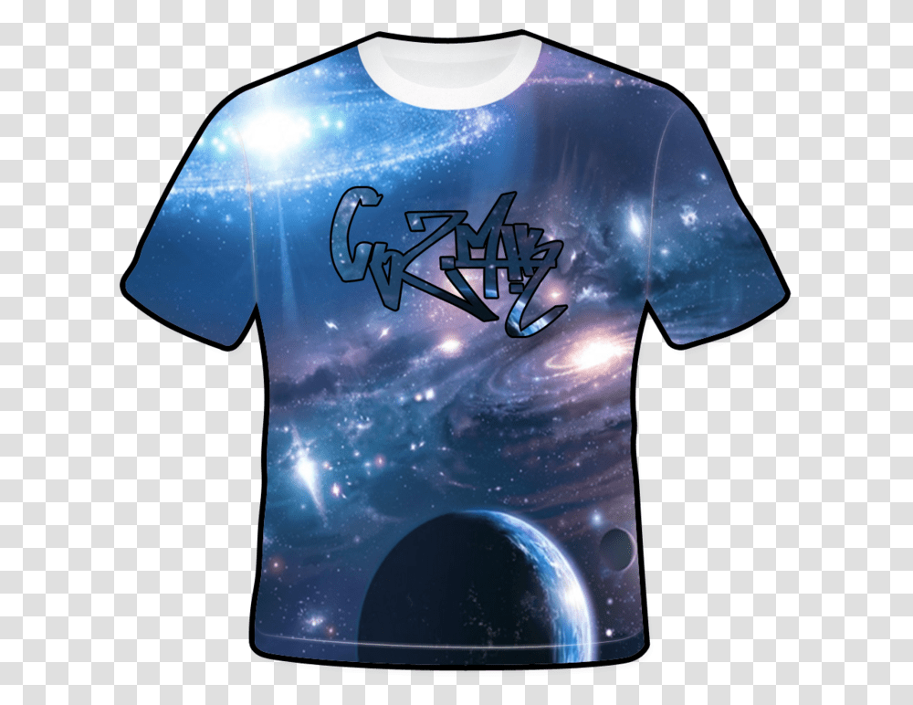 Blank White Shirt Galaxy Moon And Stars, Apparel, T-Shirt, Sphere Transparent Png