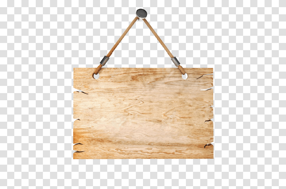 Blank Wood Sign Wooden Hanging Board, Bow, Bag, Plywood Transparent Png