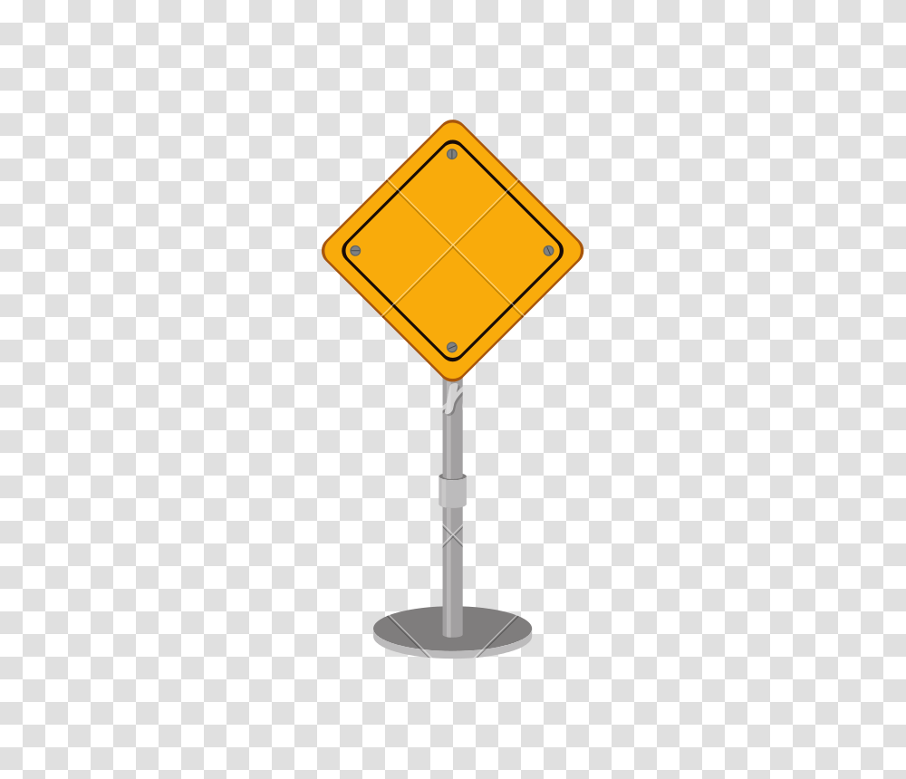 Blank Yellow Road Sign, Stopsign Transparent Png